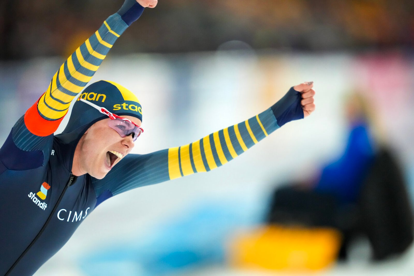 Anna Boersma (Team Staan-CTS Group) juicht tijdens het Olympisch Kwalificatie Toernooi 2025