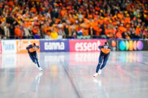Nederlandse schaatsers in Thialf Heerenveen